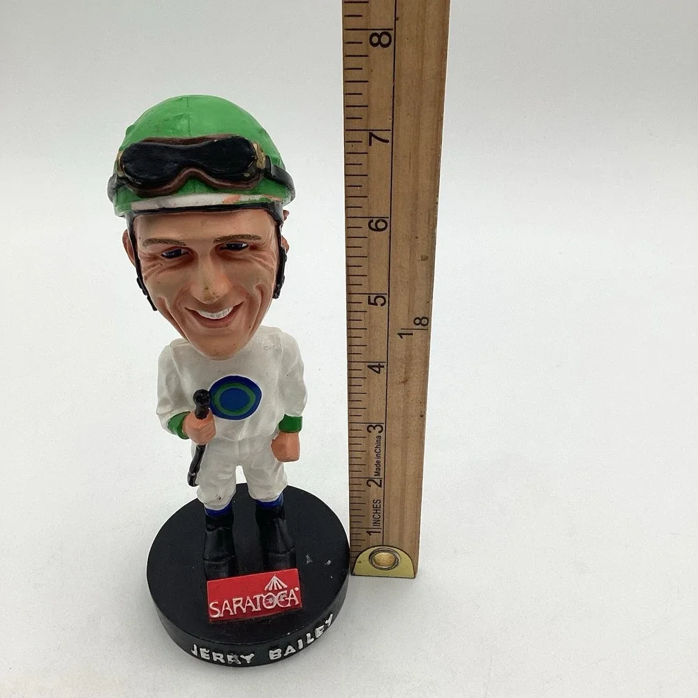 Jerry‎ Bailey Bobblehead Jockey Hall of Fame Saratoga Horse Racing Collectible